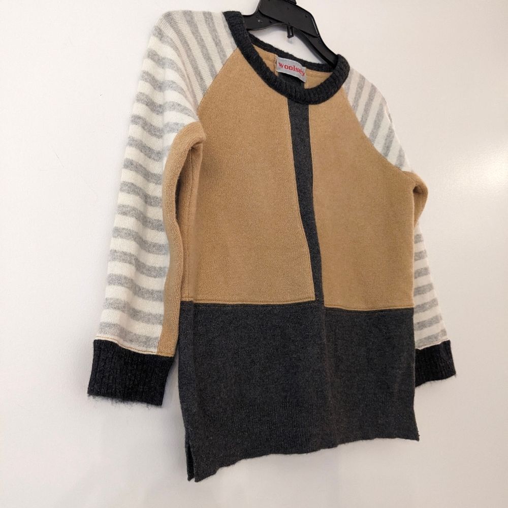 Woolsey Wool color block geometric sweater. - image 2